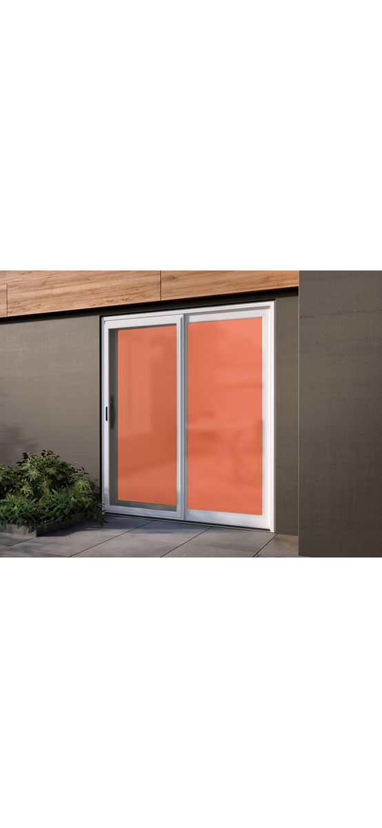 Folie geam sablat portocalie, Folina Fire Orange, translucidă, autoadezivă, rolă de 200 x 120 cm