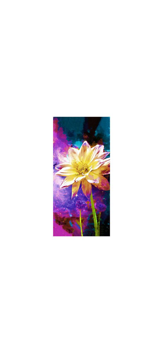Folie sablare decorativă Floare Watercolor, Folina, pentru uşi din sticlă, rolă de 100x210 cm