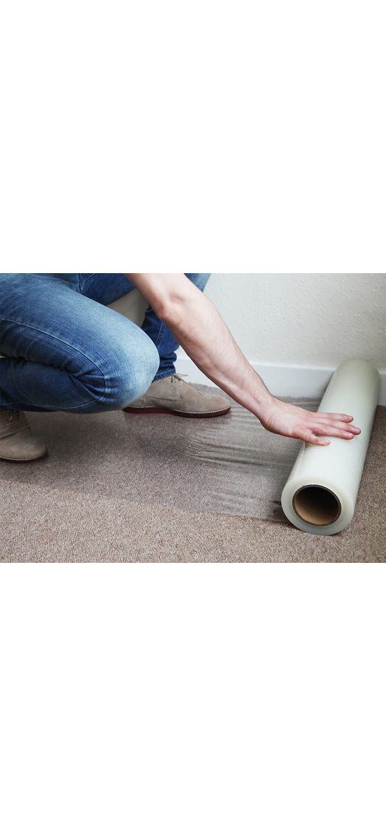 Folie de protecție Kip, pentru covoare si mochetă, rolă de  0,70x60 metri
