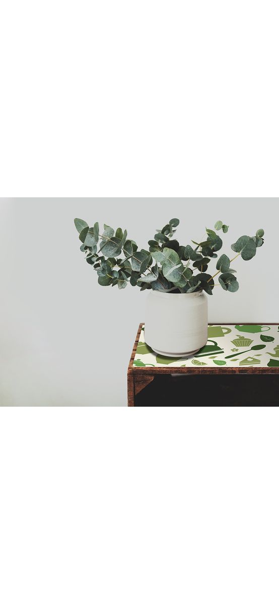 Folie protecţie sertare, model ceai verde, din PVC antiderapant cu grosime de 1,5 mm, material impermeabil, rolă de 50x155 cm