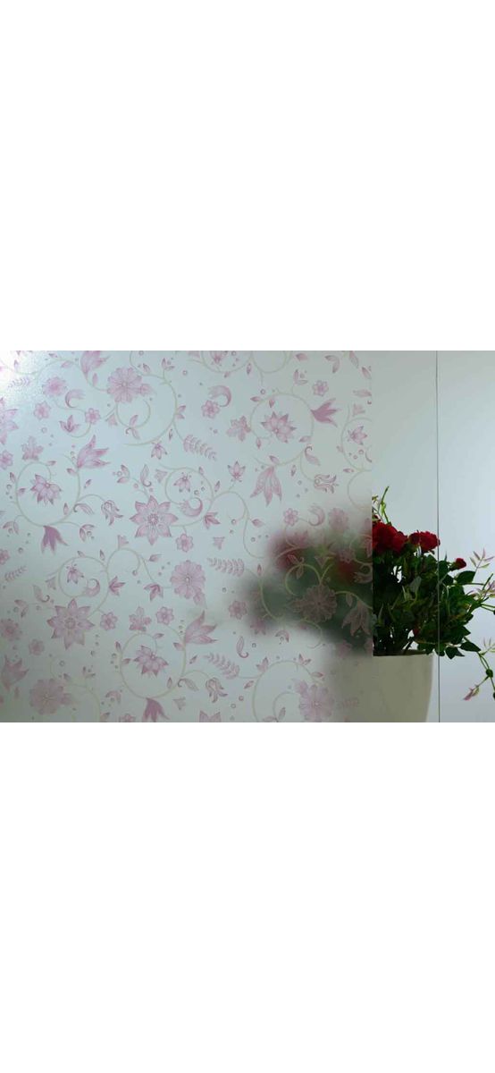 Folie geam autoadezivă Rosa, Folina, imprimeu floral, roz, lățime 90 cm
