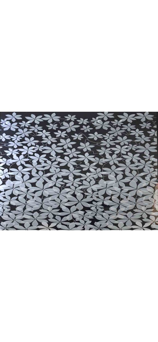 Folie geam autoadezivă Sara, Folina, imprimeu floral, alb, 150x152 cm