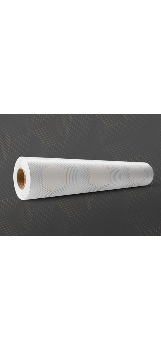 Folie geam autoadezivă Golden, Folina, model geometric gri-auriu,122 cm lăţime