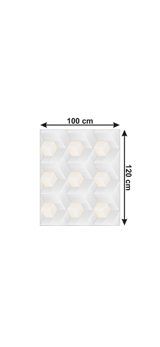 Folie geam autoadezivă Golden, Folina, model geometric gri-auriu,122 cm lăţime