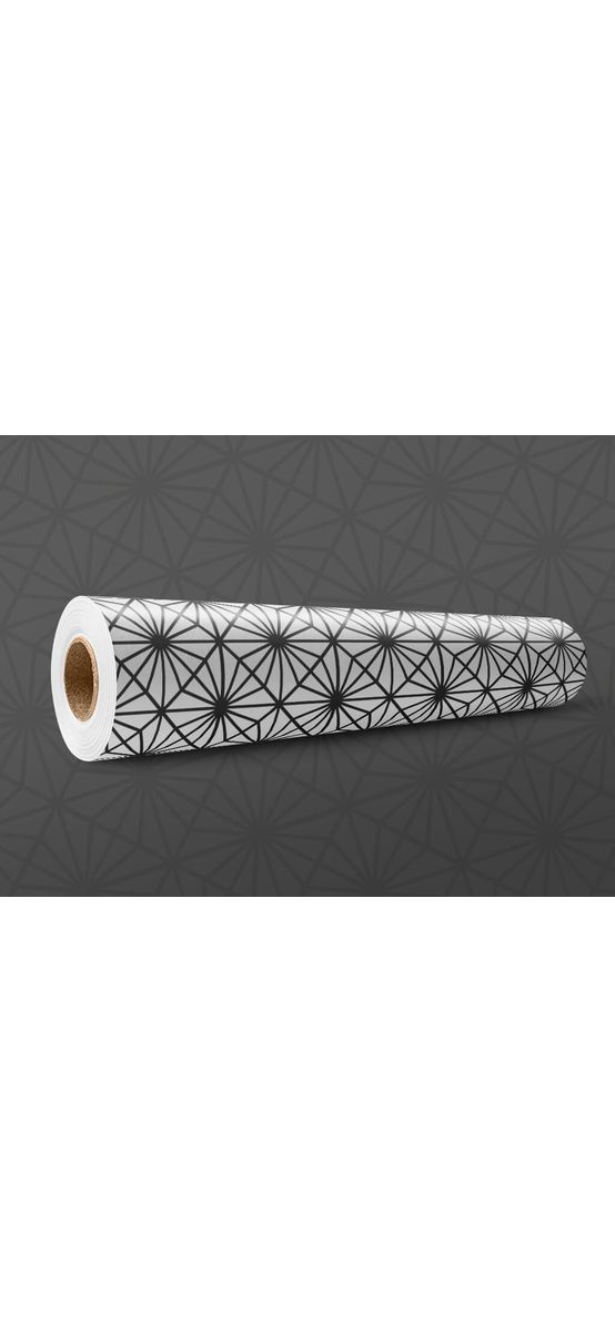 Folie geam autoadezivă Squares, Folina, rtransparentă cu model geometric negru, 122 cm lăţime