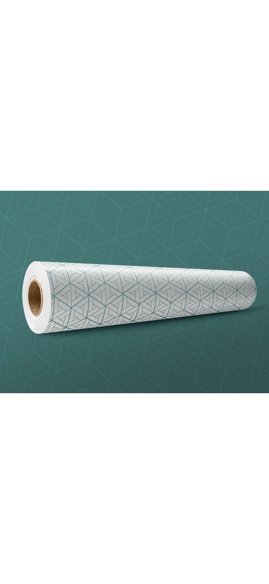 Folie geam autoadezivă Turquoise Triangles, Folina, transparenta cu model turcoaz, 122 cm lăţime