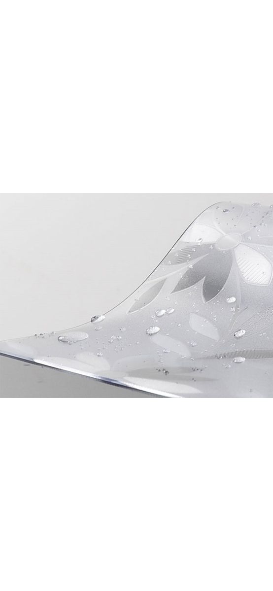Folie de protecție transparentă, model floral embosat, aspect mat, 2 mm grosime, pentru mobilă, pardoseli, diverse suprafețe, 140x180 cm