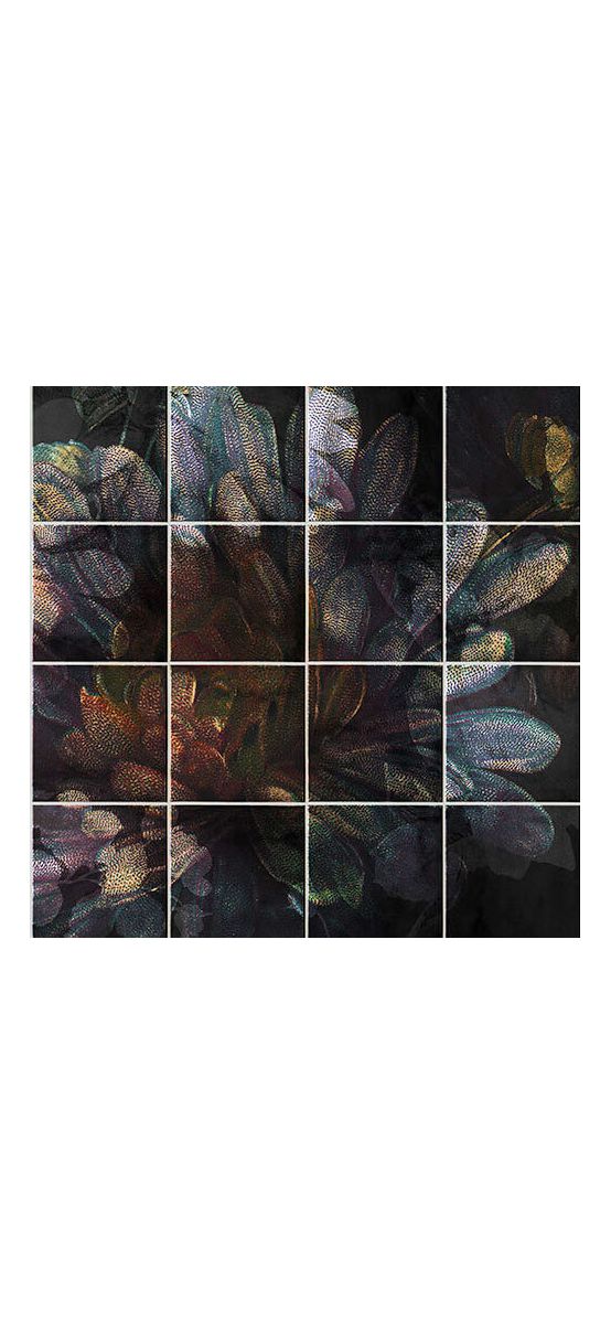 Fototapet Tiles Flowers, Komar, print digital, 400x280 cm
