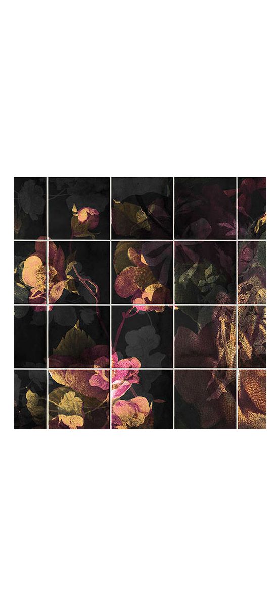 Fototapet Tiles Flowers, Komar, print digital, 400x280 cm