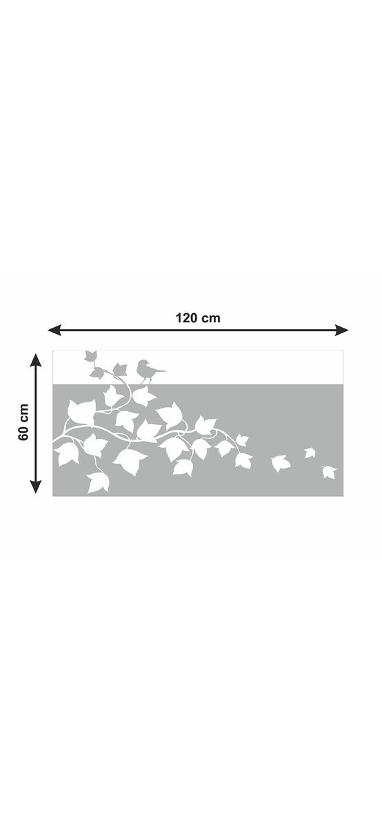 Folie geam autoadezivă Ivy Flowers, cu model decupat, rolă de 60x120 cm, racletă inclusă 