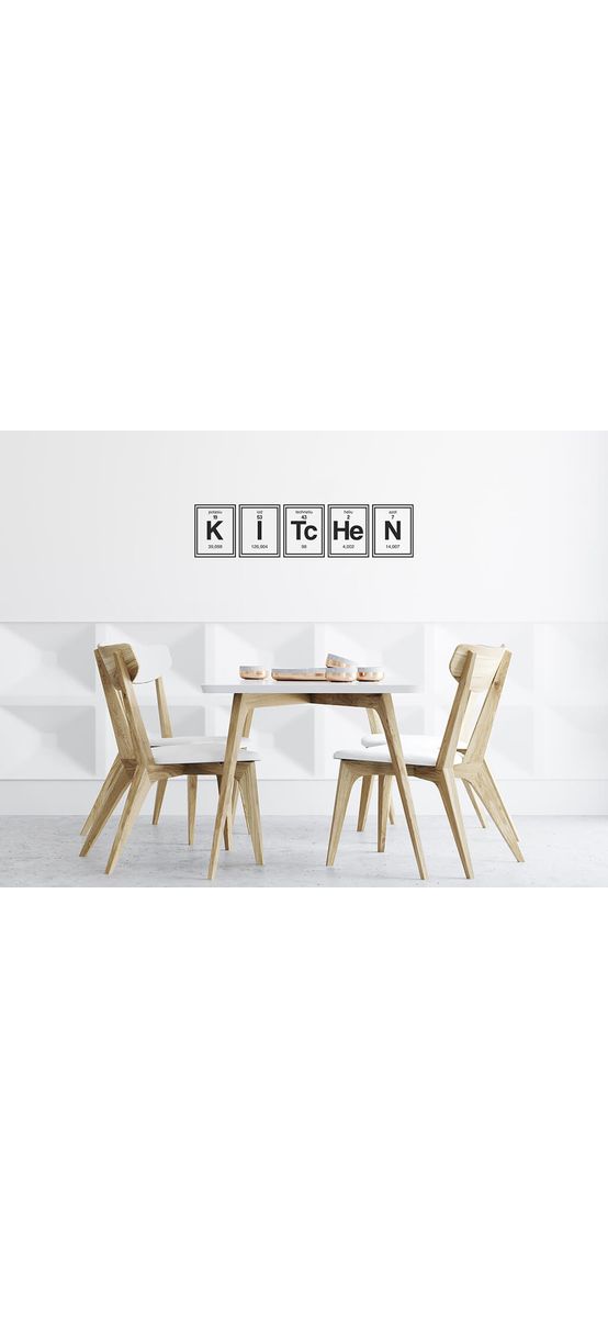 Sticker decorativ Kitchen Chemistry, Folina, negru, 120x30cm