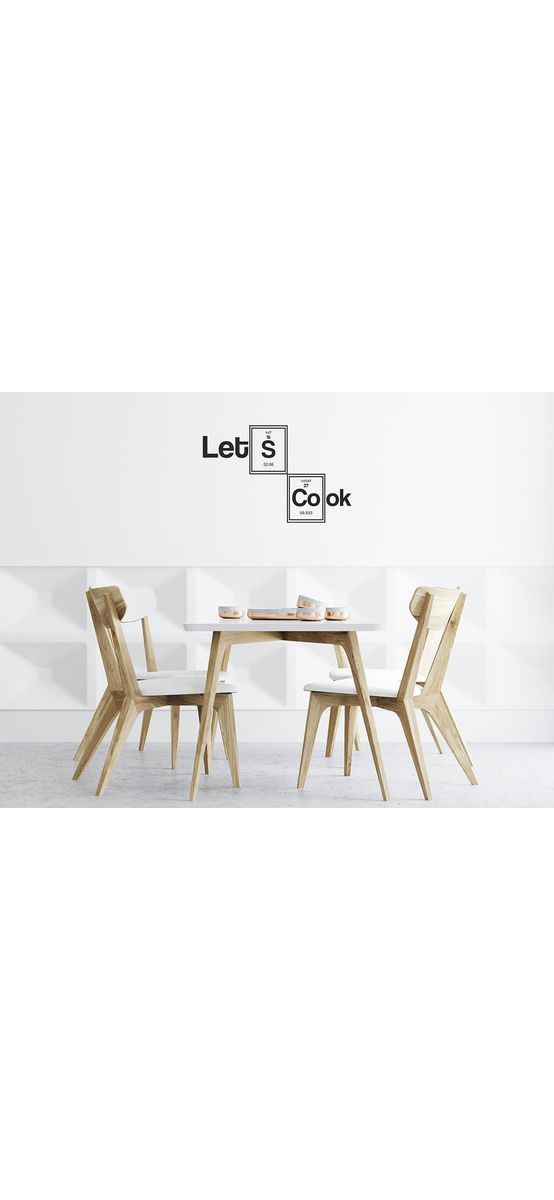 Sticker perete decorativ Let's cook, Folina, negru, 60x39cm