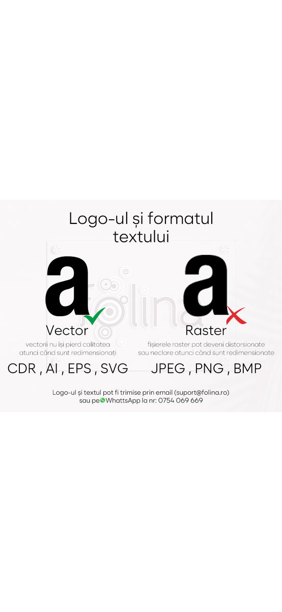 Plăcuță indicatoare personalizată cu nume sau logo, distanțiere incluse
