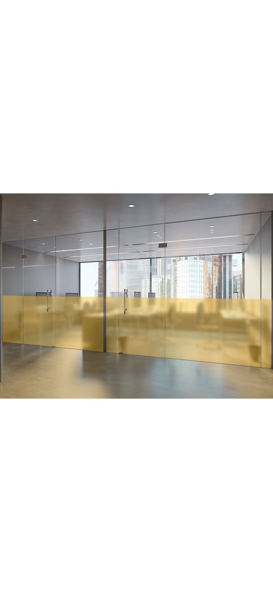 Folie geam sablat galbenă, Folina Mustard Yellow, translucidă, autoadezivă, rolă de 200 x 120 cm