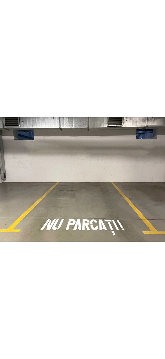 Șablon semnalizare Nu Parcați, pentru parcări, căi de acces, rampe și intrări, dimensiune 26x100cm