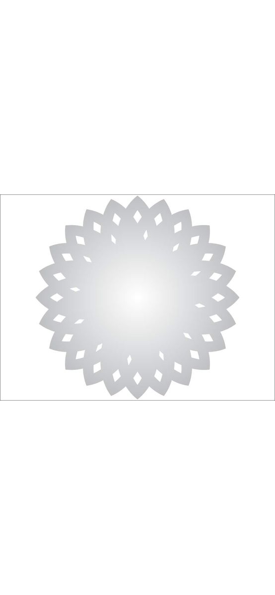 Oglindă decorativă Donna, Folina, din acril argintiu, 70 cm