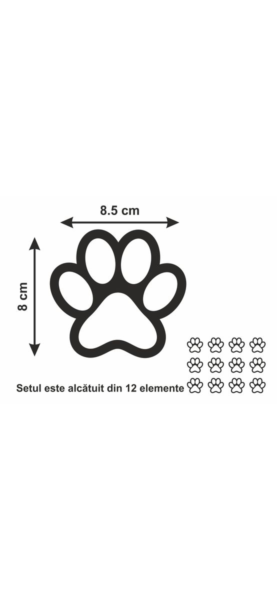 Set 12 Oglinzi decorative, model Simba, din oglindă acrilică argintie
