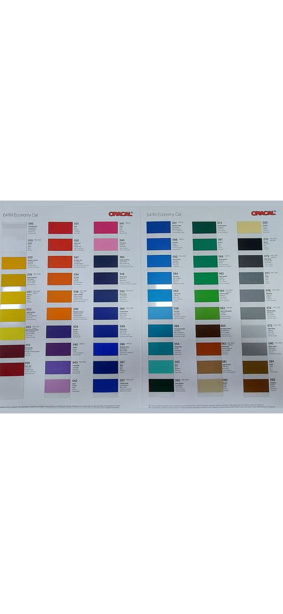 Autocolant galben mat Oracal Economy Cal, Yellow 641M021, 100 cm lățime