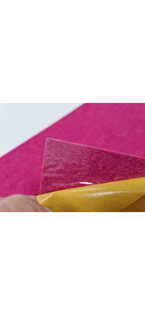 Pâslă autoadezivă, fetru autoadeziv, magenta, pentru protecție suprafețe, rolă de 20x95 cm