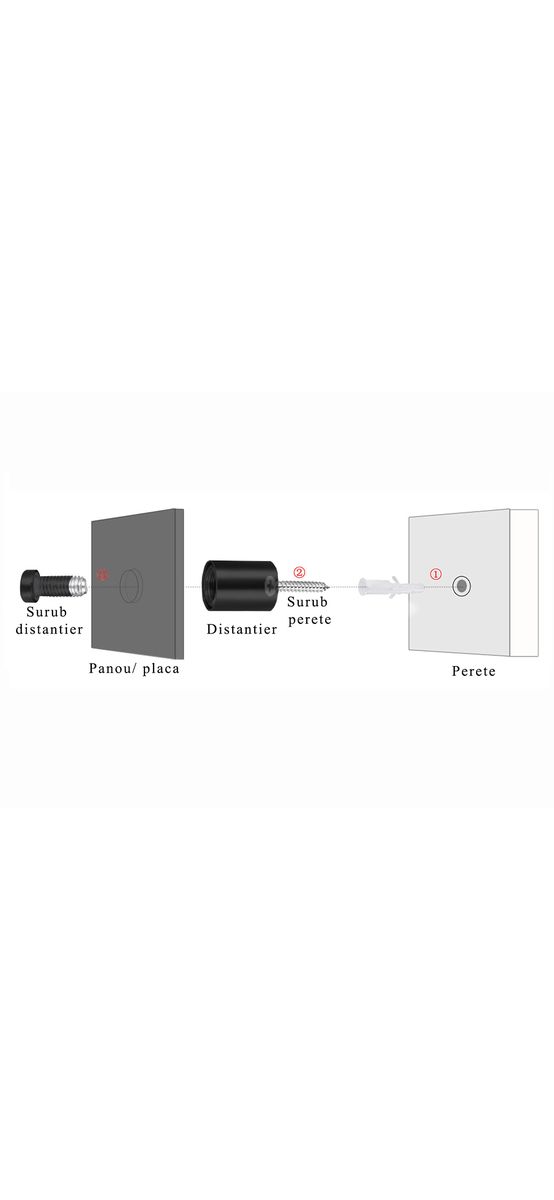 Plăcuţă adresă model Graphite, din acril colantat, cu text personalizat