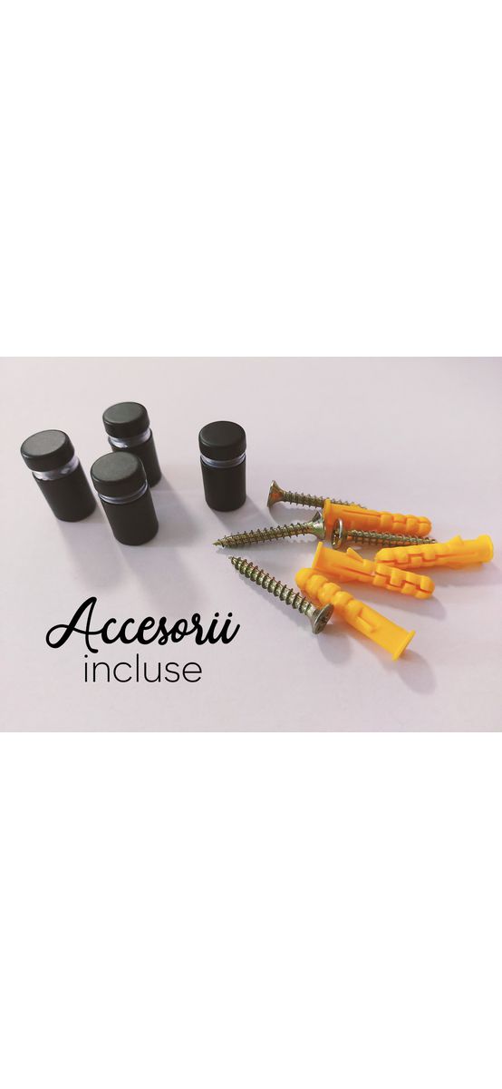 Plăcuţă 3D cu număr și/sau adresă casă, din plexi negru și auriu, cu text personalizat