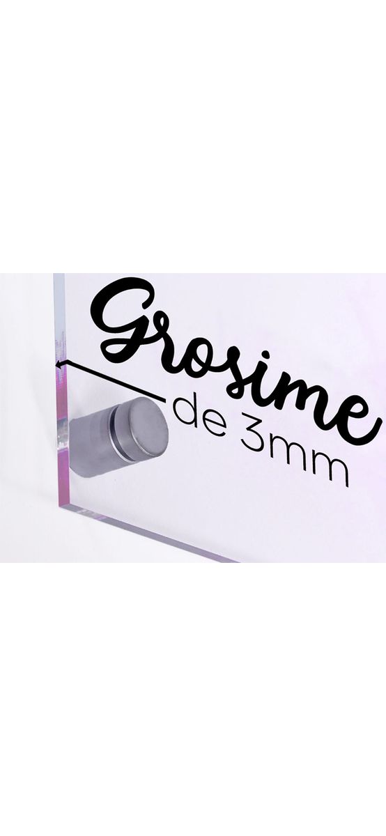 Plăcuță indicatoare pentru toaletă, din acril transparent, dimensiune 20x20 cm, distanțiere incluse