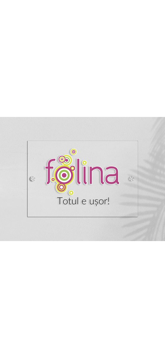 Plăcuță indicatoare personalizată cu nume sau logo, distanțiere incluse
