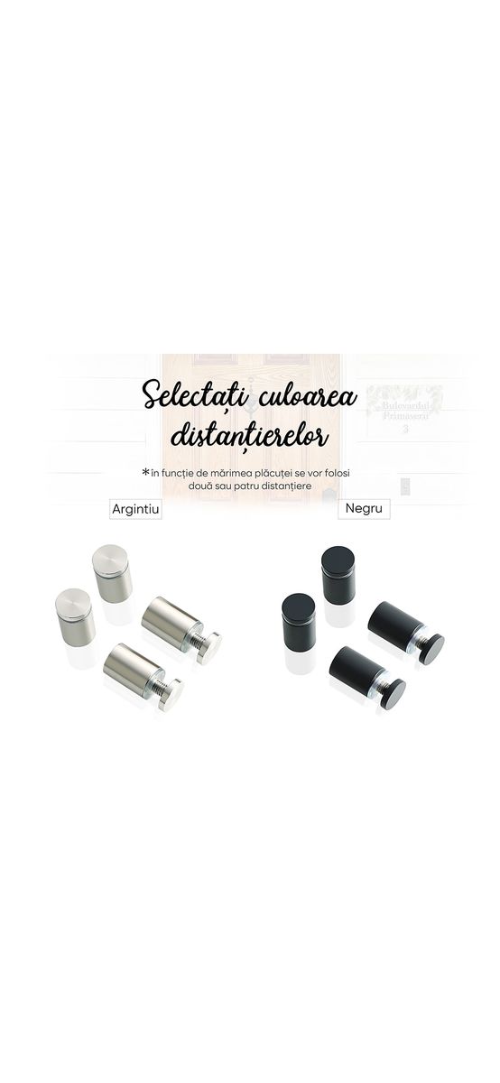 Plăcuță personalizată din bond gravat pe suport din plexiglass, cu text personalizat