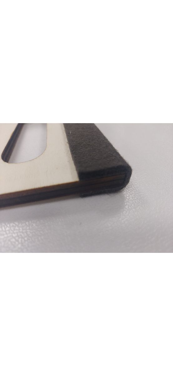 Racletă profesională din lemn cu cap din pâslă, dimensiune 15x9 cm