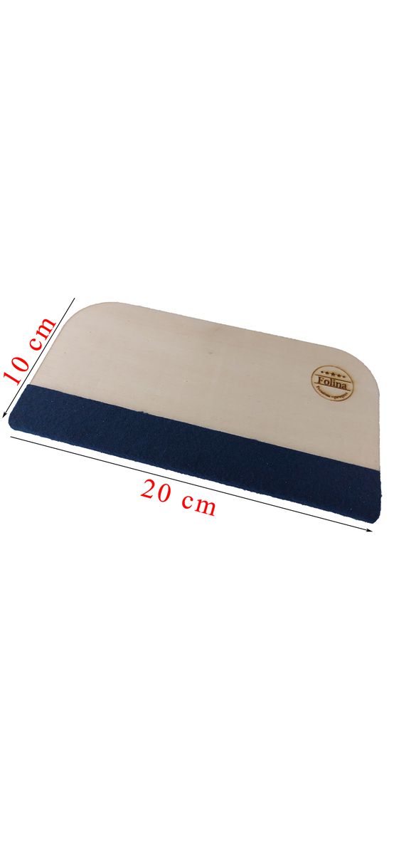 Racletă profesională din lemn cu cap din pâslă, dimensiune 10x20 cm