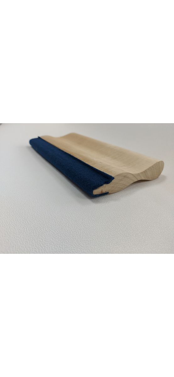Racletă profesională din lemn cu cap din pâslă, Uzlex, dimensiune 12x22 cm