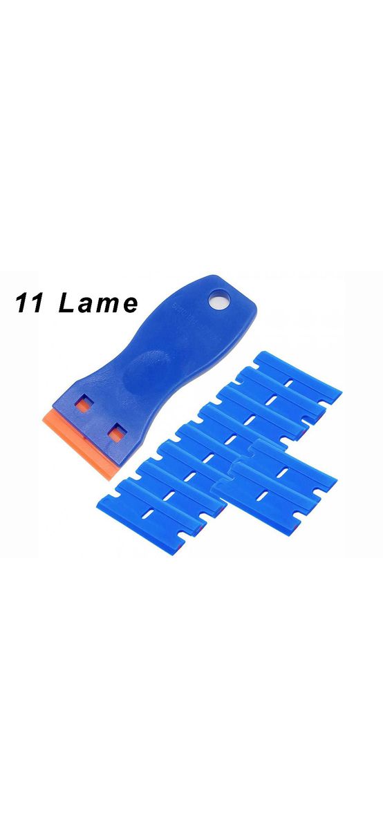 Set răzuitor și 11 lame din plastic pentru răzuirea diverselor suprafețe
