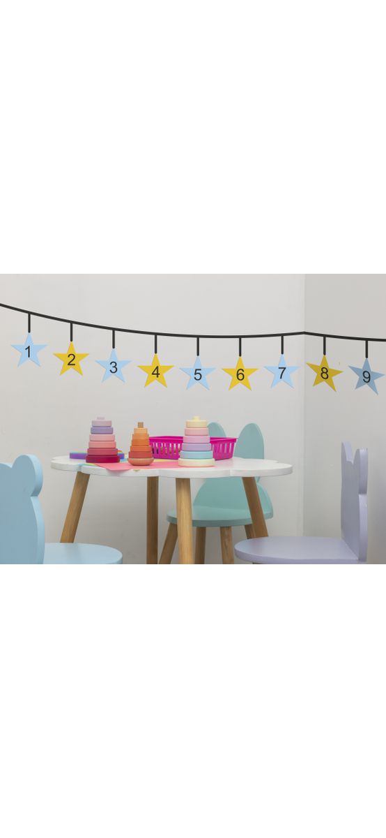 Sticker Ghirlanda numerelor, Folina, decoraţiune pentru grădiniţe