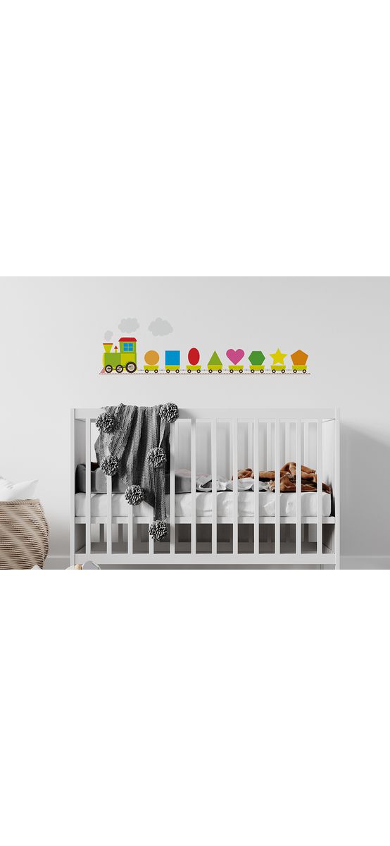 Sticker Trenuleţul formelor geometrice, Folina, decoraţiune pentru grădiniţe