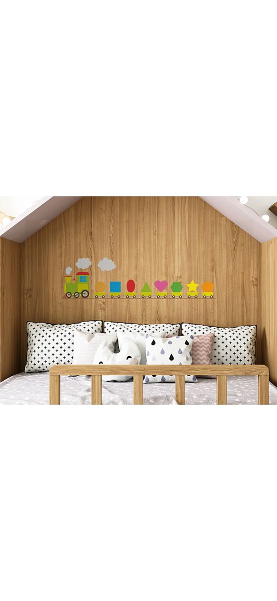 Sticker Trenuleţul formelor geometrice, Folina, decoraţiune pentru grădiniţe