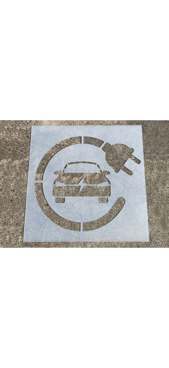 Șablon de semnalizare pentru stațiile de încărcare vehicule electrice, dimensiune la comandă