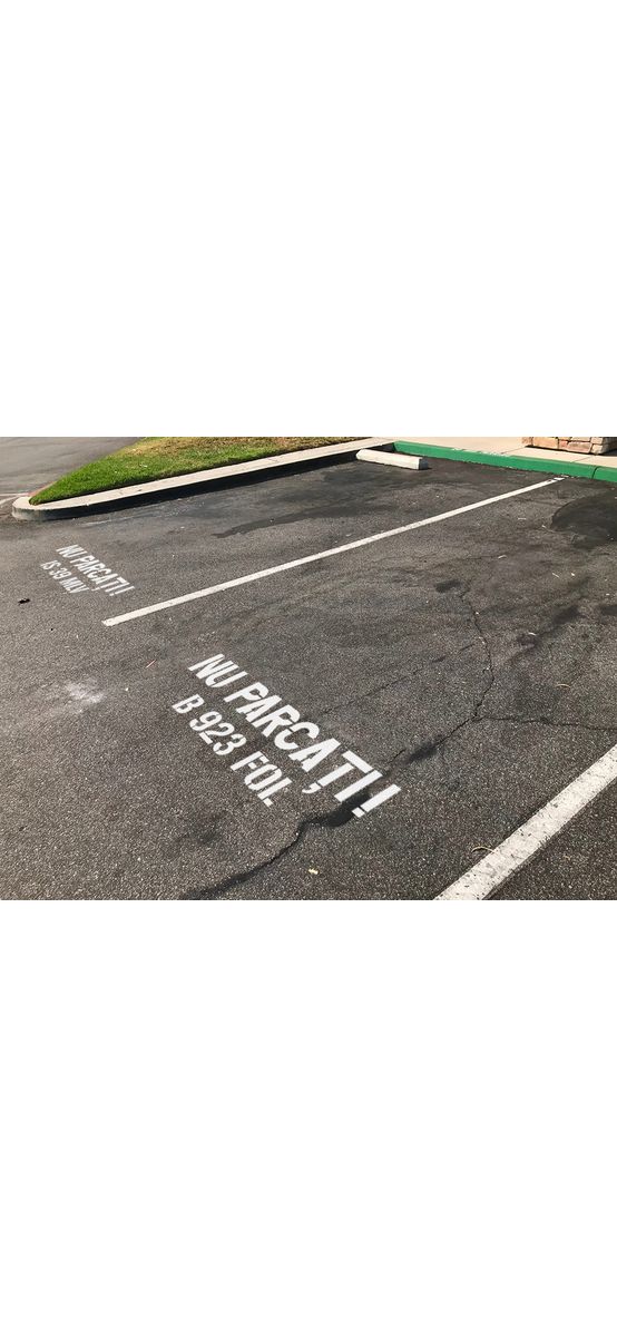 Șablon semnalizare Nu Parcați, cu număr personalizat, dimensiune 36x100 cm