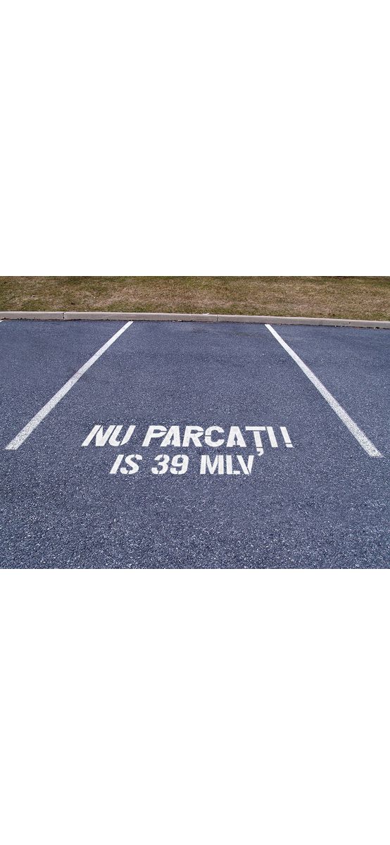 Șablon semnalizare Nu Parcați, cu număr personalizat, dimensiune 36x100 cm