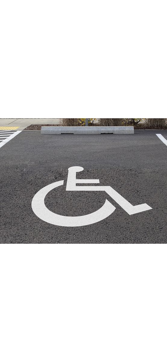 Șablon semnalizare loc pentru persoane cu dizabilități, pentru parcări, căi de acces, rampe și intrări