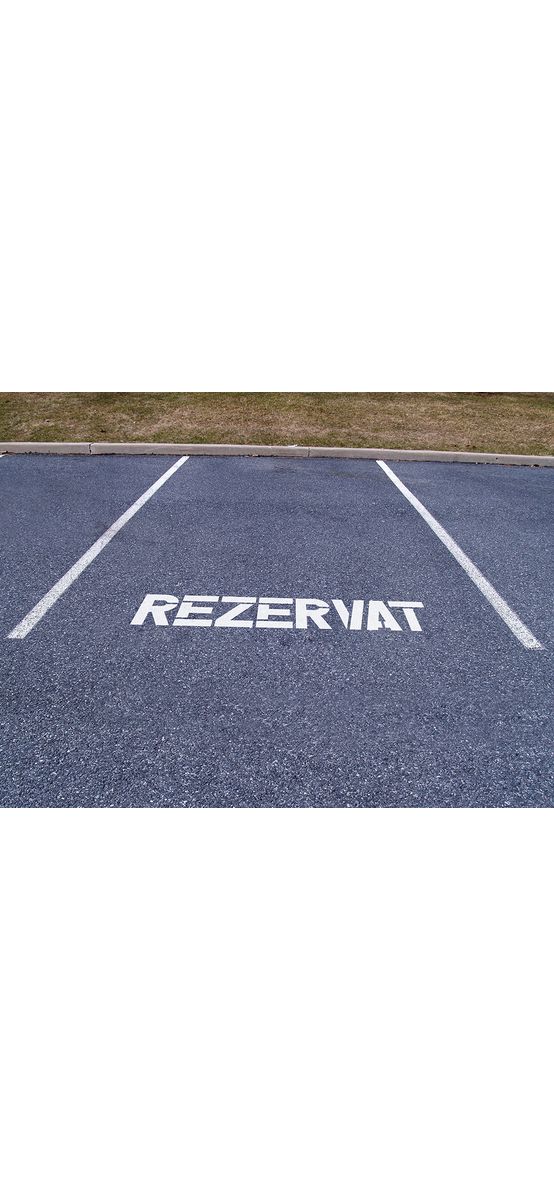 Șablon semnalizare Rezervat, pentru parcare