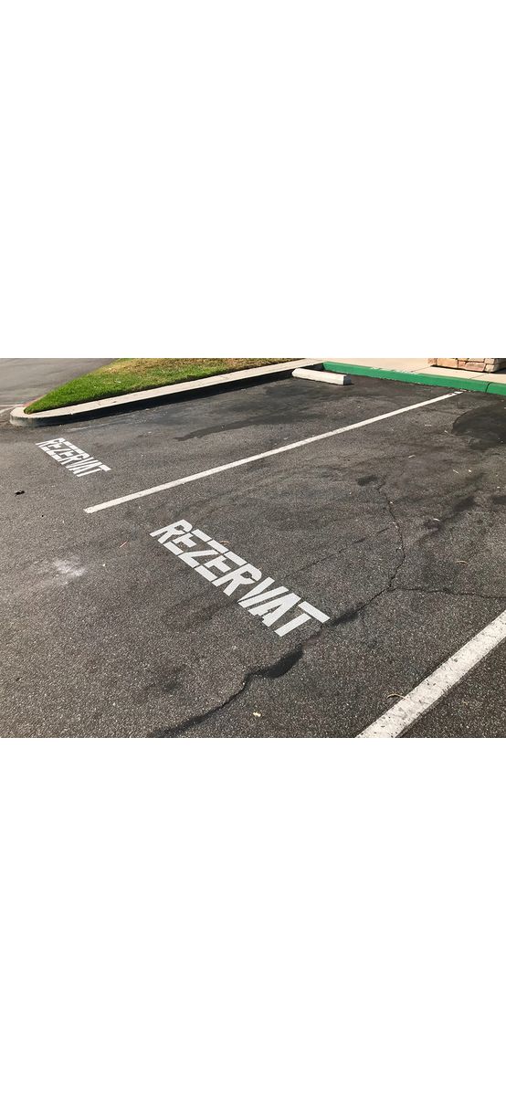 Șablon semnalizare Rezervat, pentru parcare