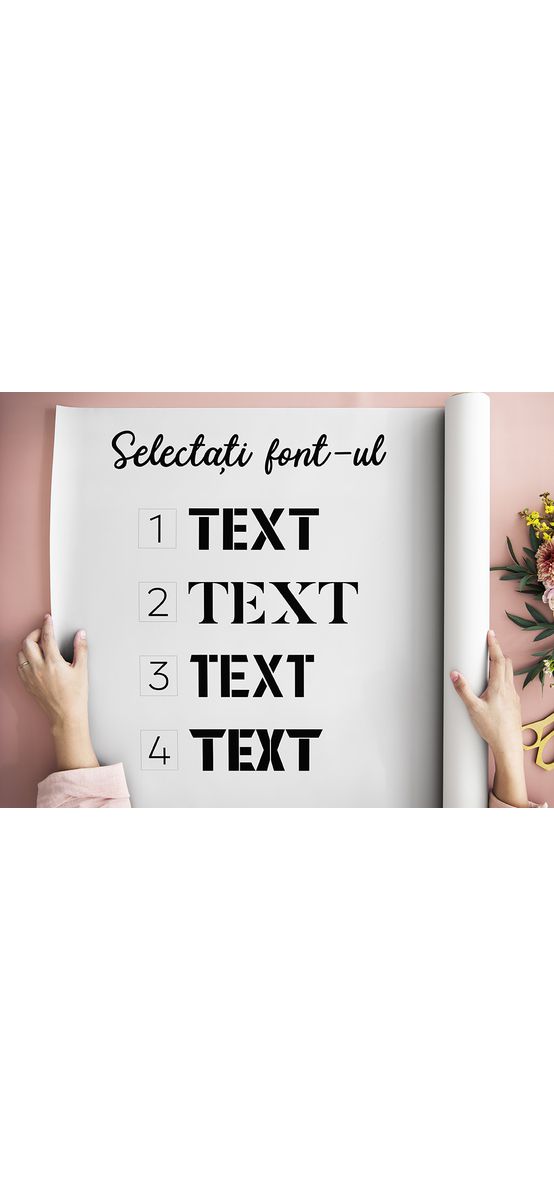 Șablon semnalizare personalizat la comandă cu textul tău și font la alegere, reutilizabil, pentru realizarea marcajelor 