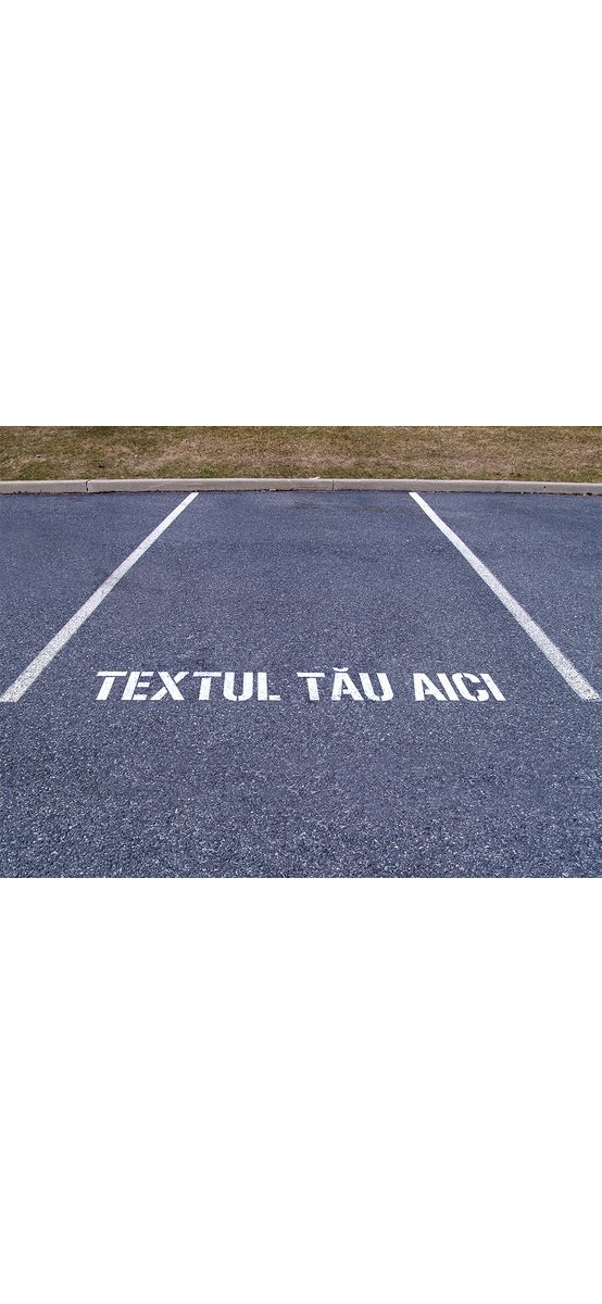 Șablon semnalizare personalizat la comandă cu textul tău și font la alegere, reutilizabil, pentru realizarea marcajelor 