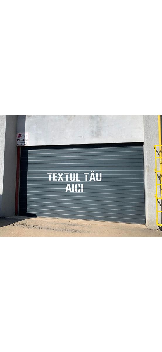 Șablon semnalizare personalizat la comandă cu textul tău și font la alegere, reutilizabil, pentru realizarea marcajelor 