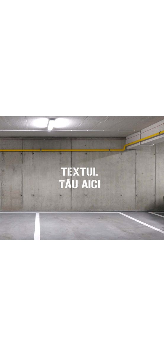Șablon semnalizare personalizat la comandă cu textul tău și font la alegere, reutilizabil, pentru realizarea marcajelor 