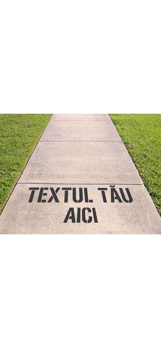 Șablon semnalizare personalizat la comandă cu textul tău și font la alegere, reutilizabil, pentru realizarea marcajelor 