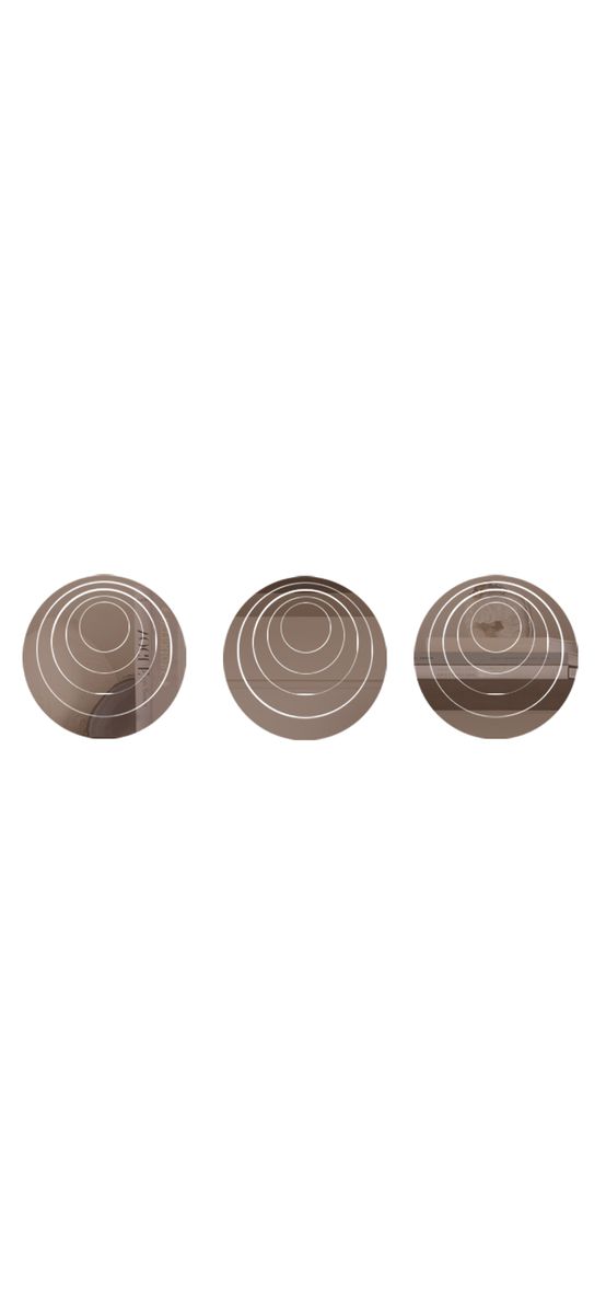 Set 15 stickere oglindă cercuri, Folina, decoraţiune perete din oglindă acrilică bronz