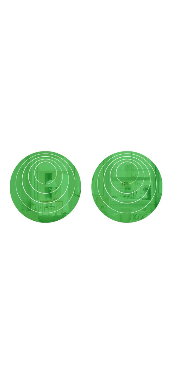 Set 15 stickere oglindă cercuri, Folina, decoraţiune perete din oglindă acrilică verde