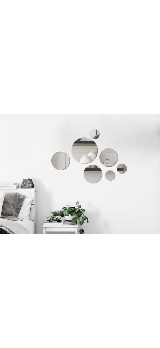 Set 7 oglinzi acrilice rotunde pentru perete