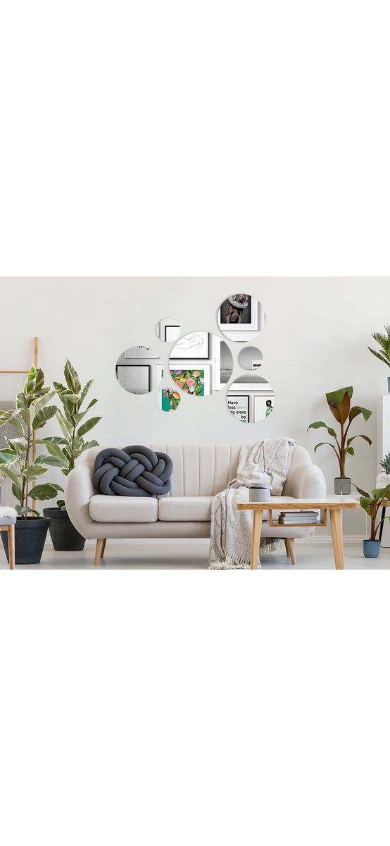 Set 7 oglinzi acrilice rotunde pentru perete